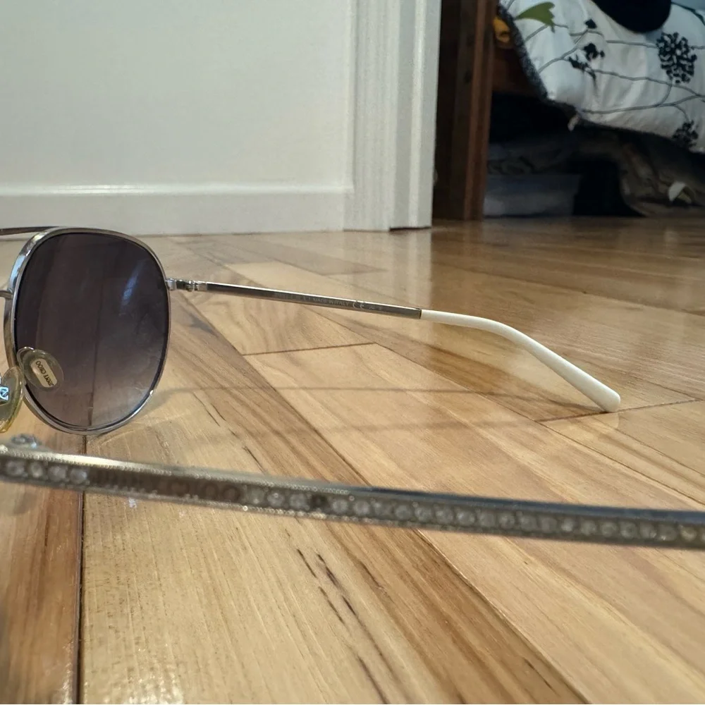 Jimmy Choo Silver Aviator Sunglasses - Picture 3 of 5